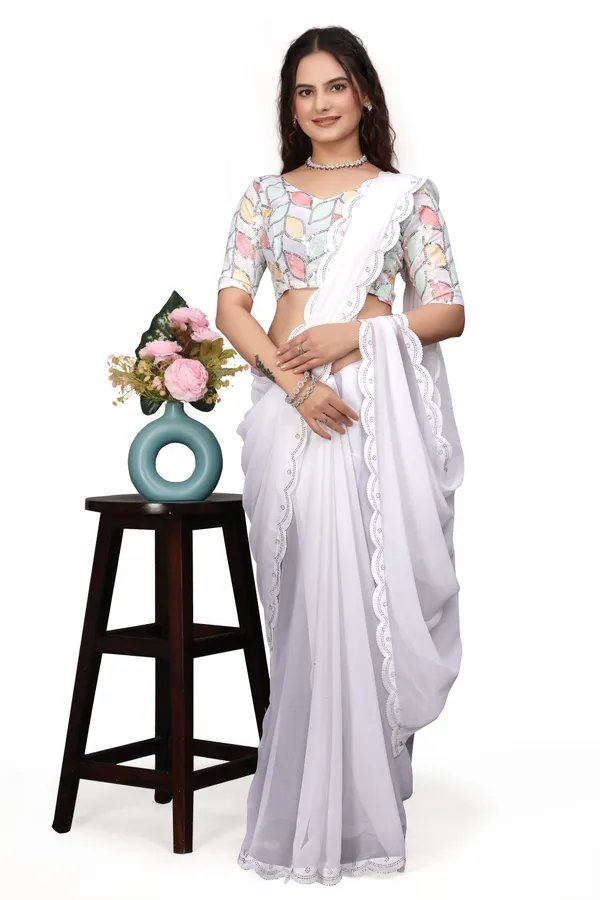 GRIFEZ__WOMEN'S_FANCY_GEORGETTE_SILVER_PANKHUDI_SAREE
