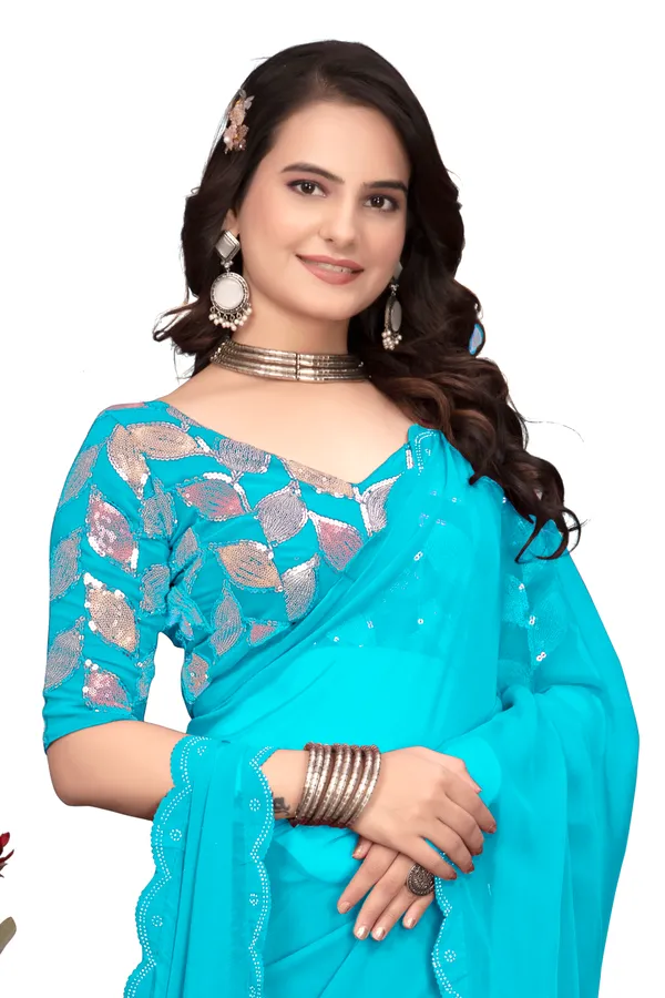GRIFEZ__WOMEN'S_FANCY_GEORGETTE_SILVER_PANKHUDI_SAREE