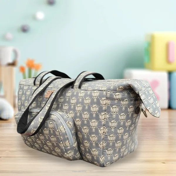 Grey_Lotus_Handcrafted_Baby_Diaper_Bag