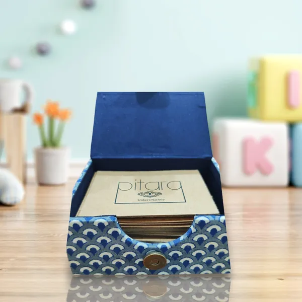 Blue_Ikat_Handcrafted_Desk_Cardholder