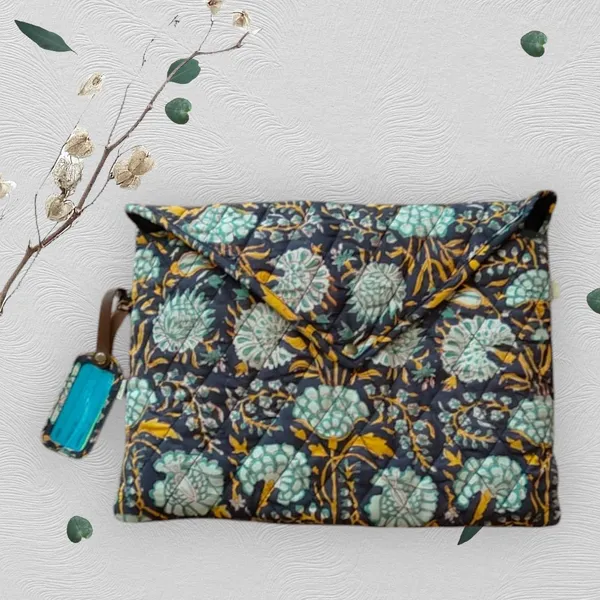 Navy_Blue_Yellow_Floral_Quilted_Travelling_Kit_/_Gift_Set