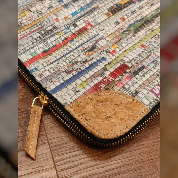 Upcycled_Weaved_Newspaper_13"_Laptop_Sleeve