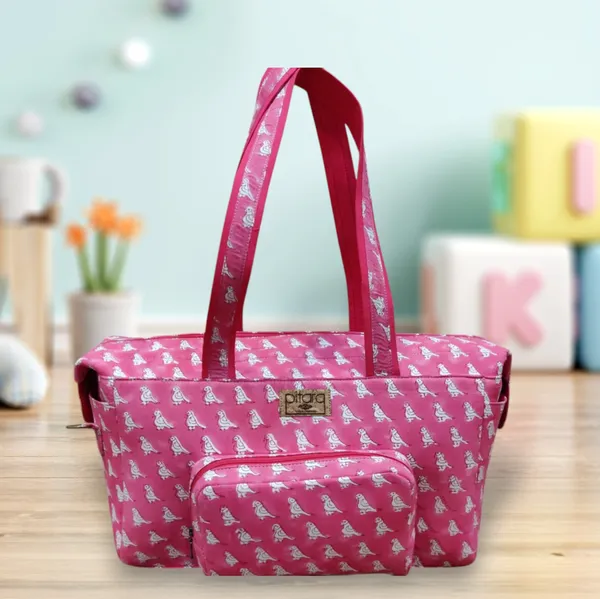 Pink_Bird_Handcrafted__Baby_Diaper_Bag