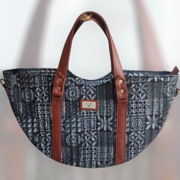 Blue_&_Black_Handcrafted_Sling_/_Hand_Bag_With_Leatherette_Upside_Down