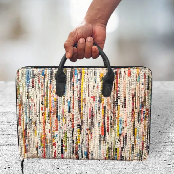 Handstitched_And_Upcycled_Weaved_Magazine_Laptop_Sleeve_|_100%_Environment_Friendly
