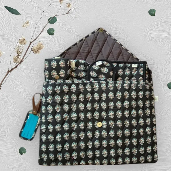 Black_Handcrafted_Small_Boota_Quilted_Travelling_Kit_/_Gift_Set