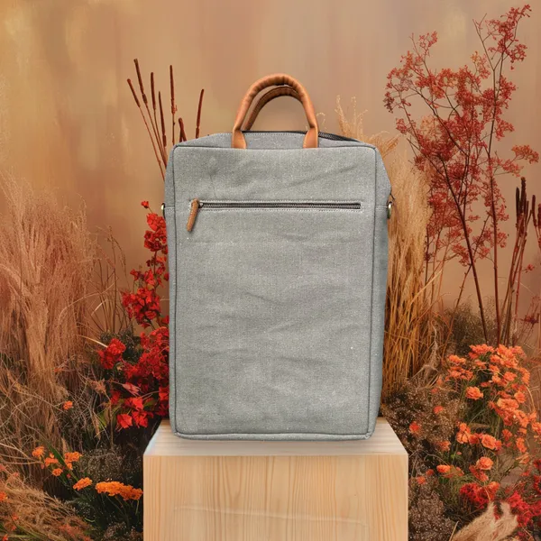 Grey_Pink_Retro_Canvas_With_Quilting_Laptop_Bag_&_Matching_Handle