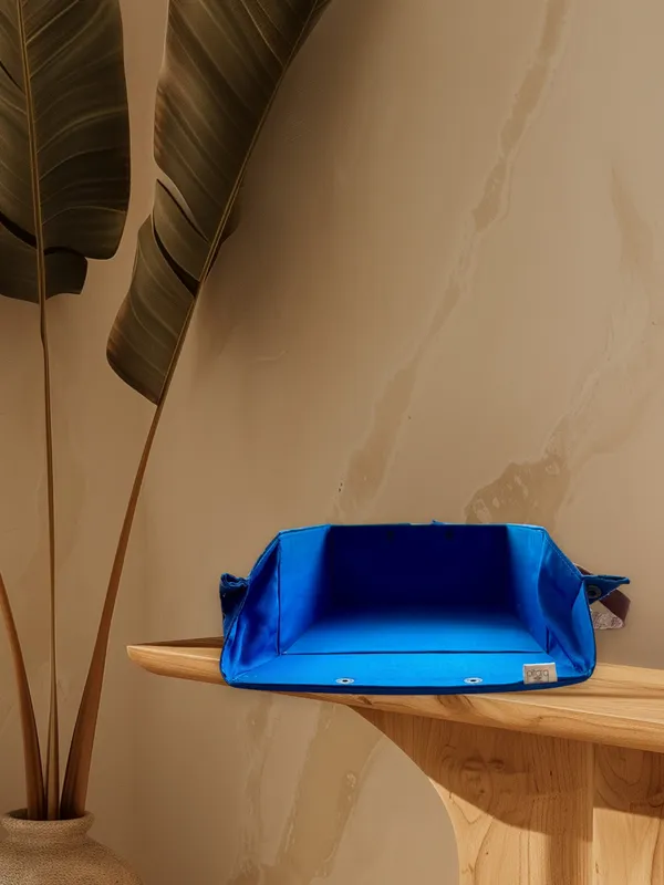 Blue_Handcrafted_Ikat_Collapsable_Utility_Basket