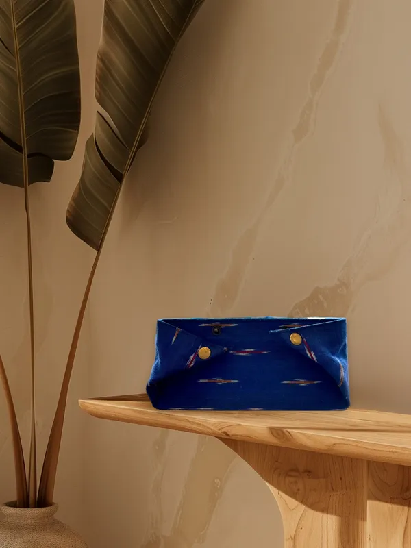 Blue_Handcrafted_Ikat_Collapsable_Utility_Basket