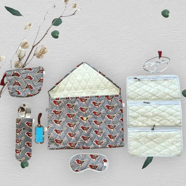 Handcrafted_Bird_Quilted_Travelling_Kit_/_Gift_Set