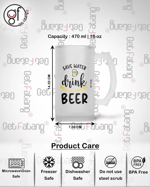 Save_Water_Drink_Beer_Helps_Printed_Frosted_Glass_Beer_Mug_Gift_for_Her_/_Him_(470_ML)_Pack_of_1