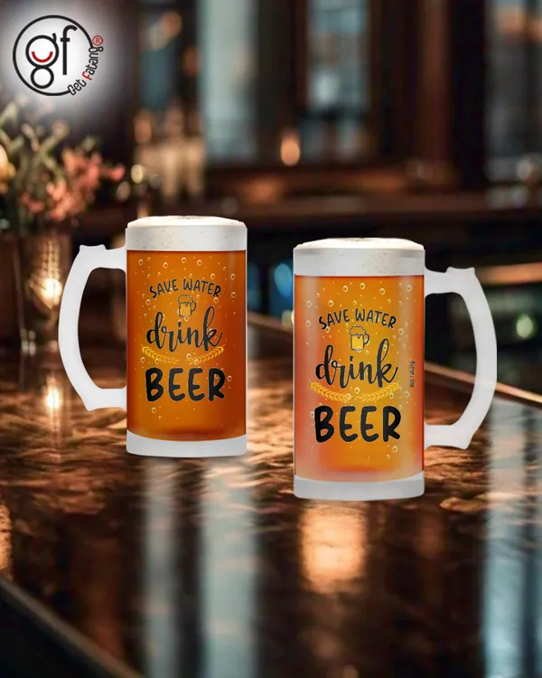 Save_Water_Drink_Beer_Helps_Printed_Frosted_Glass_Beer_Mug_Gift_for_Her_/_Him_(470_ML)_Pack_of_1