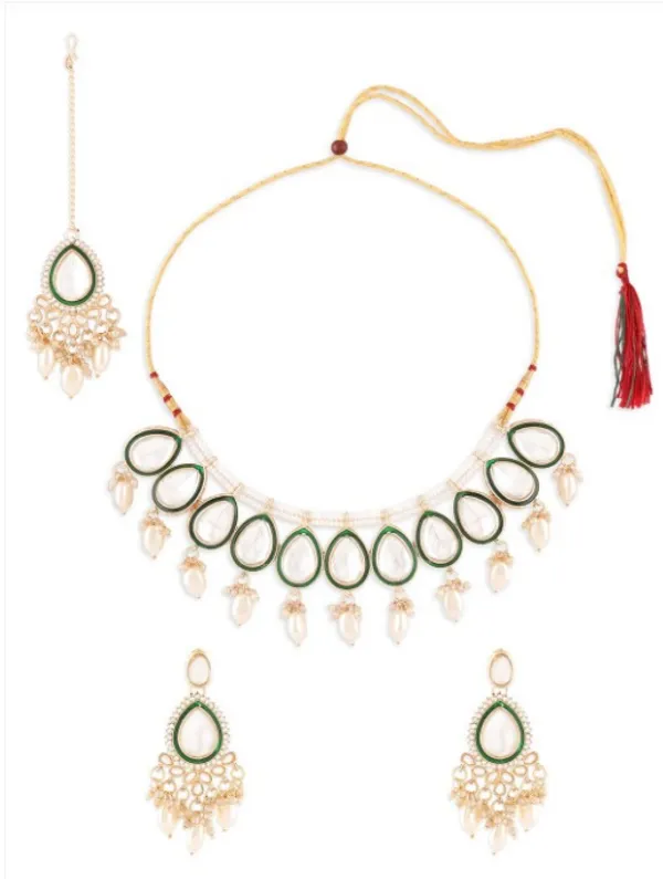 Alloy_Choker_Set_Gold_Plated_For_Women