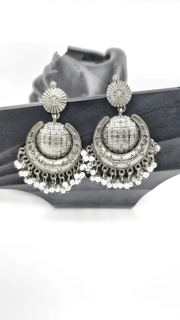 Brass_Earrings_Silver_Plated_For_Women