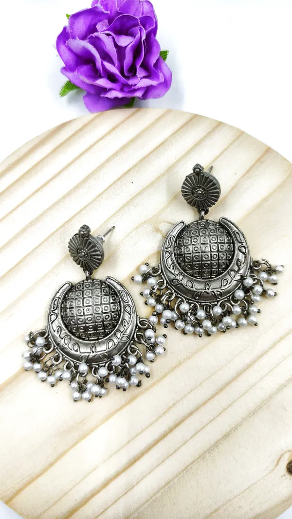 Brass_Earrings_Silver_Plated_For_Women