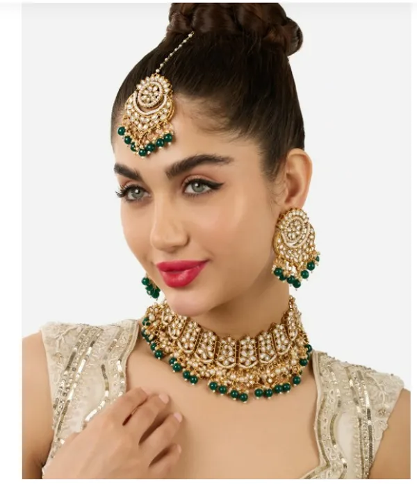 Alloy_Choker_Set_Gold_Plated_For_Women