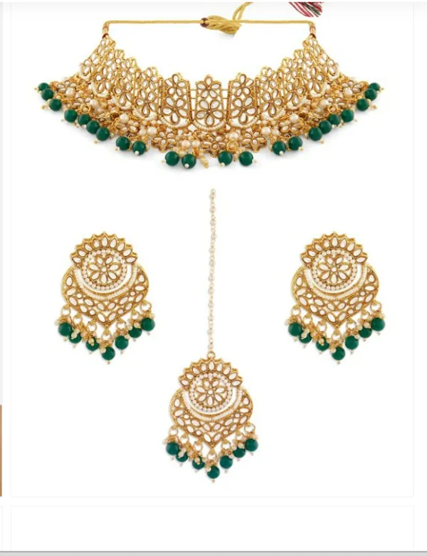 Alloy_Choker_Set_Gold_Plated_For_Women