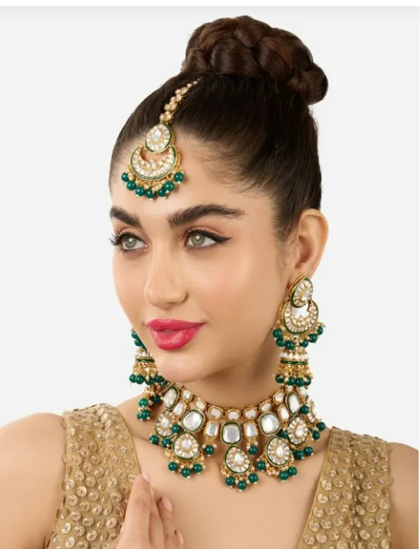 Alloy_Choker_Set_Gold_Plated_For_Women