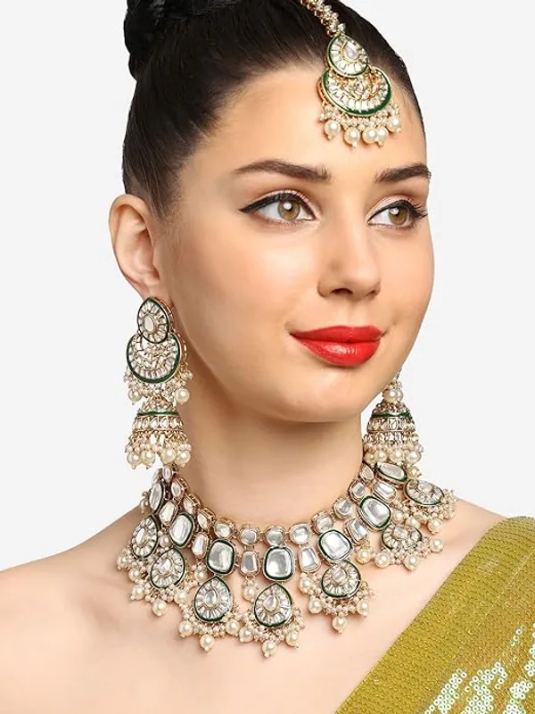 Alloy_Choker_Set_Gold_Plated_For_Women