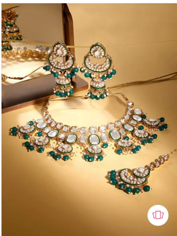 Alloy_Choker_Set_Gold_Plated_For_Women