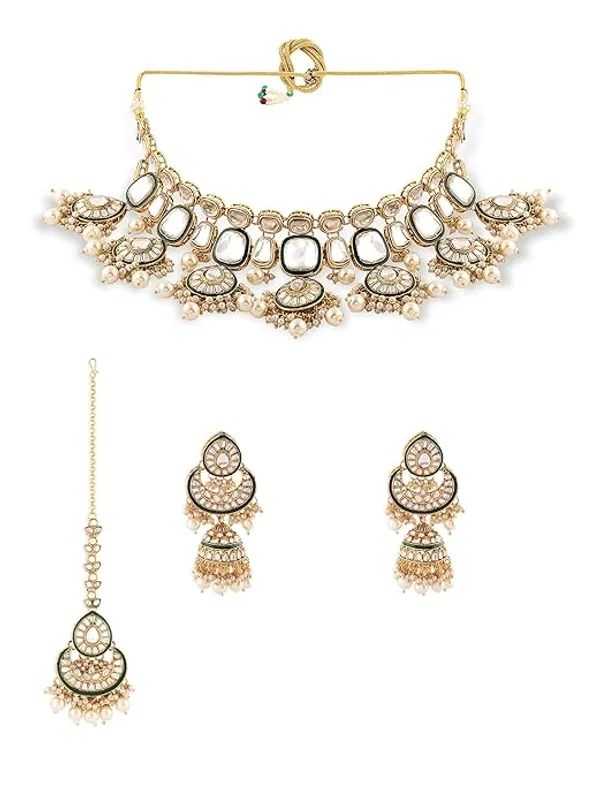 Alloy_Choker_Set_Gold_Plated_For_Women