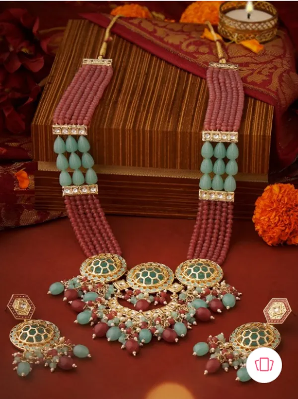 Alloy_Choker_Set_Gold_Plated_For_Women
