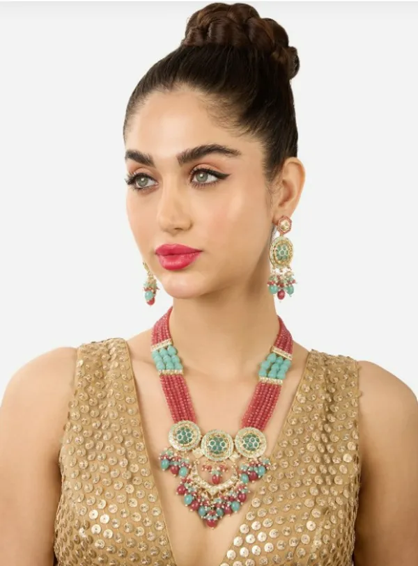 Alloy_Choker_Set_Gold_Plated_For_Women