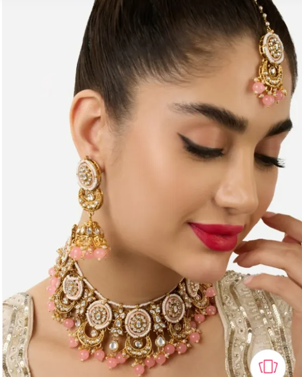 Alloy_Choker_Set_Gold_Plated_For_Women