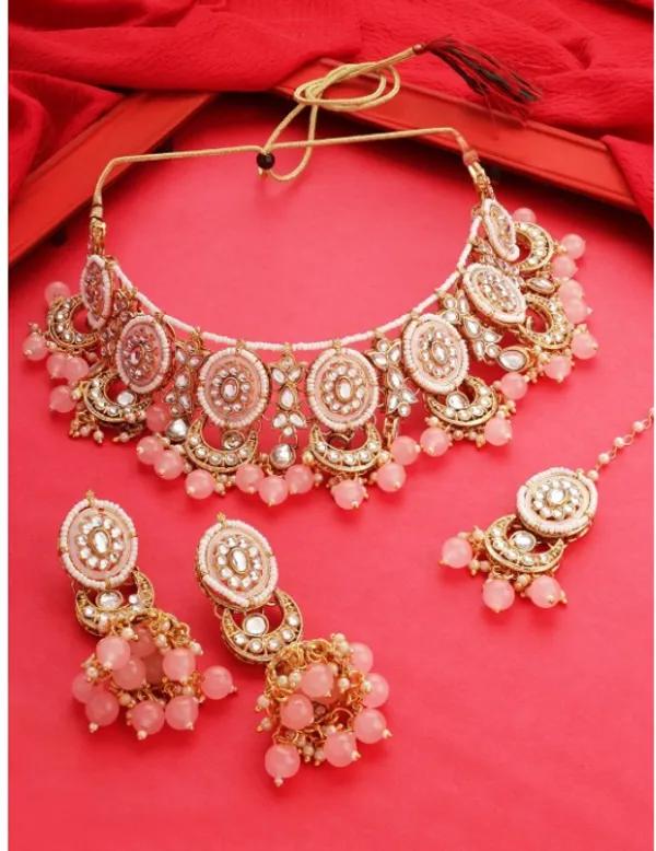 Alloy_Choker_Set_Gold_Plated_For_Women
