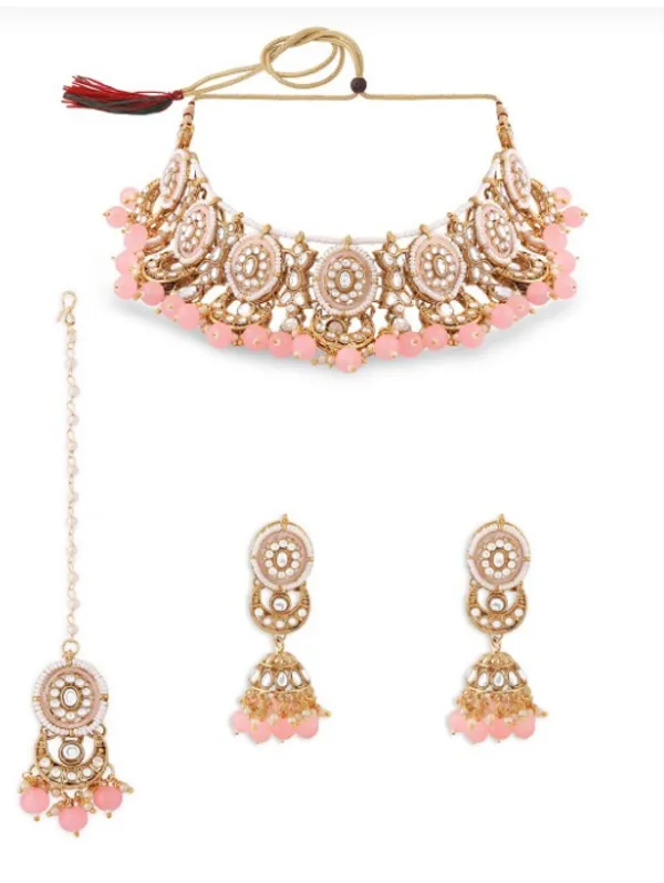 Alloy_Choker_Set_Gold_Plated_For_Women