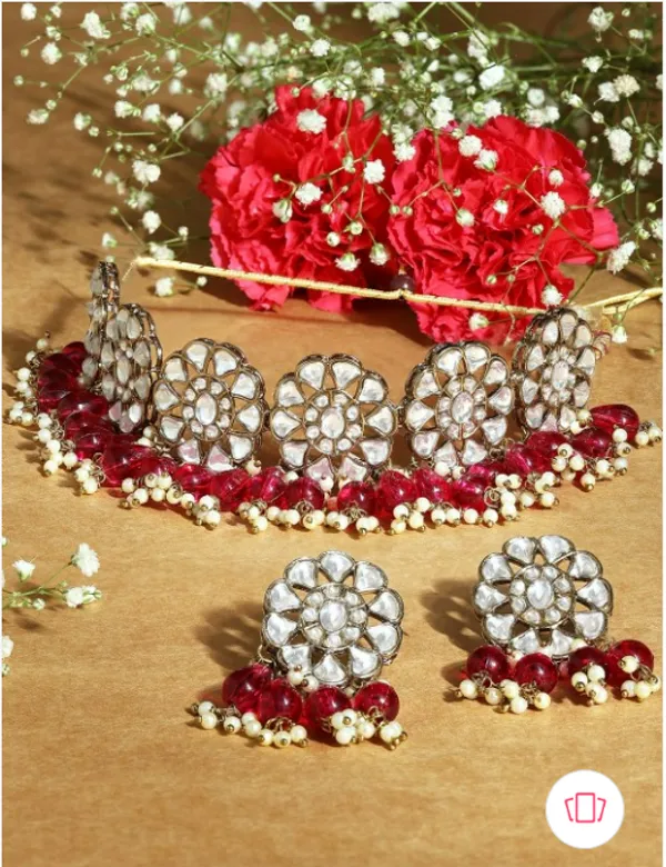 Alloy_Choker_Set_Gold_Plated_For_Women