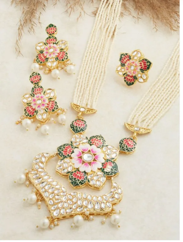 Alloy_Choker_Set_Gold_Plated_For_Women