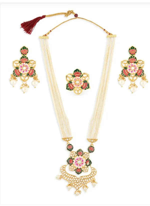 Alloy_Choker_Set_Gold_Plated_For_Women
