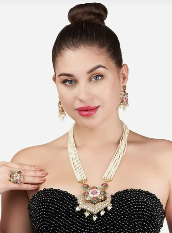 Alloy_Choker_Set_Gold_Plated_For_Women