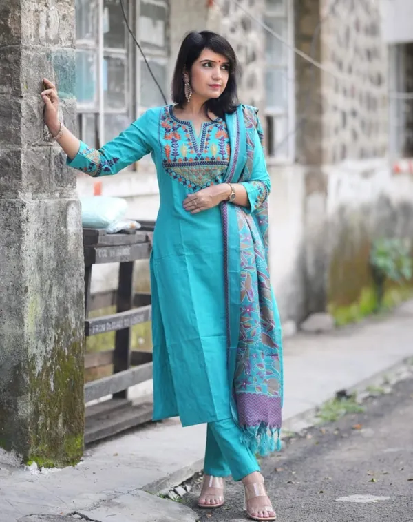 Cotton_Slub_Kurta_Pant_With_Dupatta_Set