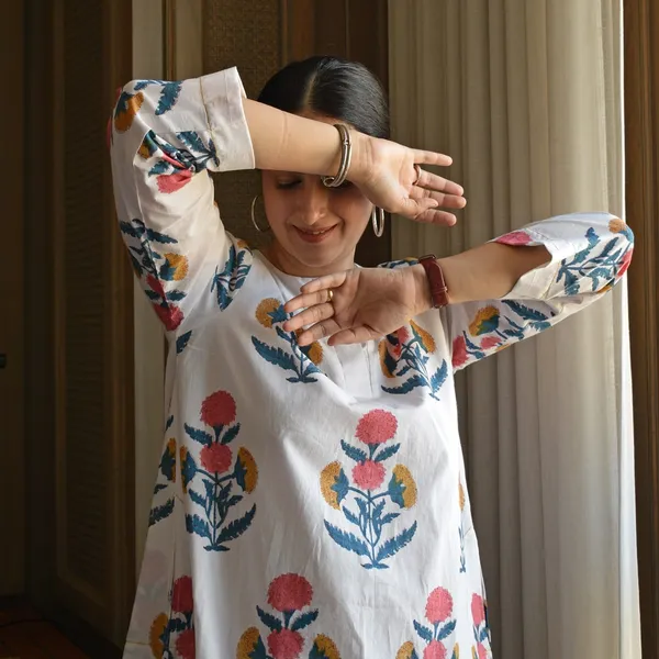 Sanganeri_Print_Cotton_Kurta_Pant_Hand_Block