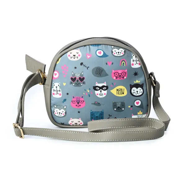 Sky_Blue_Cat_Print_Cross_Body_Bag_With_Zipper_Compartments