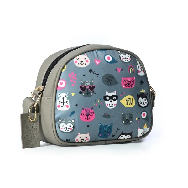Sky_Blue_Cat_Print_Cross_Body_Bag_With_Zipper_Compartments