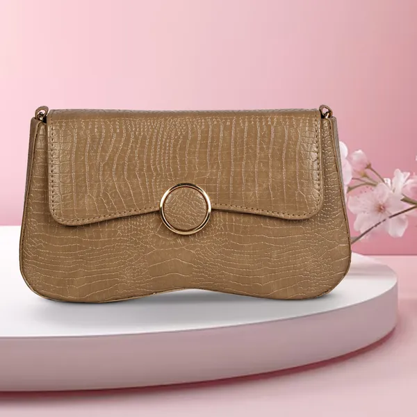 Camel_Brown_Shoulder_Sling_Bag_With_Golden_Chain_Strap