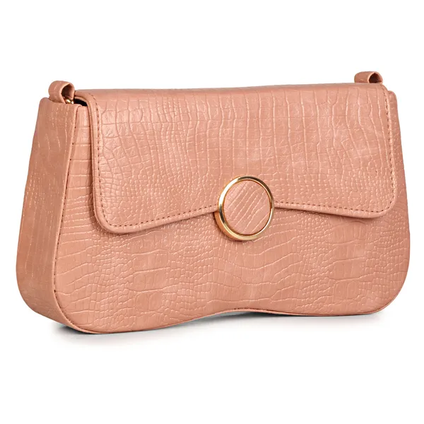 Peach_Shoulder_Sling_Bag_With_Golden_Chain_Strap