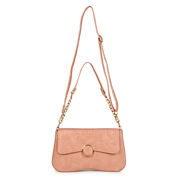 Peach_Shoulder_Sling_Bag_With_Golden_Chain_Strap