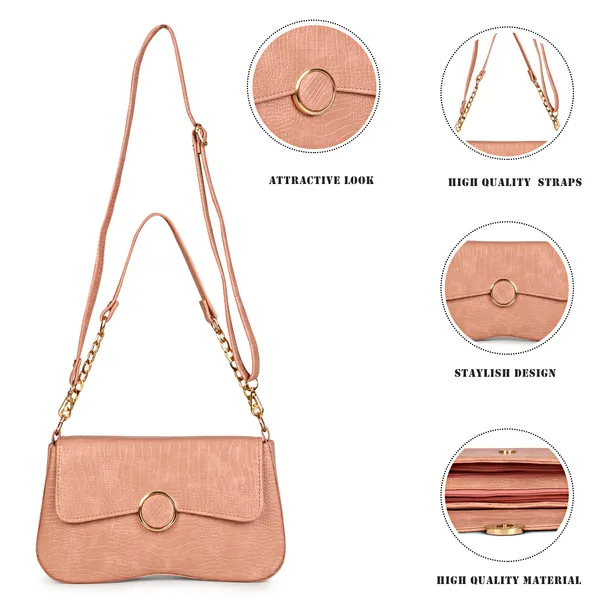 Peach_Shoulder_Sling_Bag_With_Golden_Chain_Strap