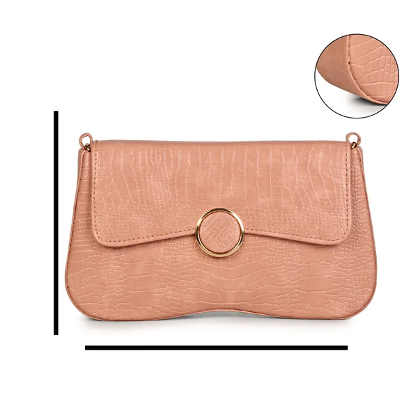 Peach_Shoulder_Sling_Bag_With_Golden_Chain_Strap