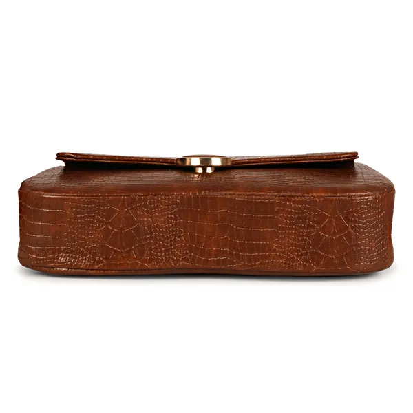 Rosewood_Brown_Shoulder_Sling_Bag_With_Golden_Chain_Strap