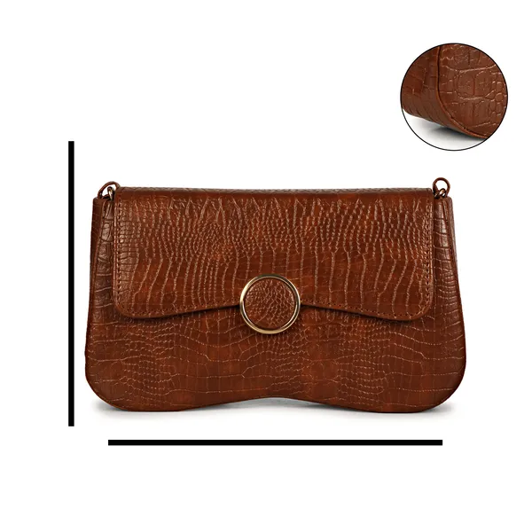 Rosewood_Brown_Shoulder_Sling_Bag_With_Golden_Chain_Strap