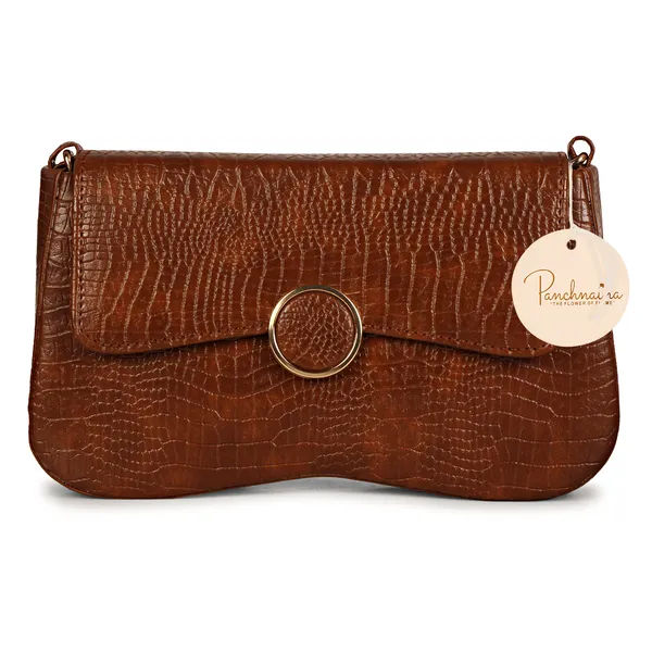 Rosewood_Brown_Shoulder_Sling_Bag_With_Golden_Chain_Strap