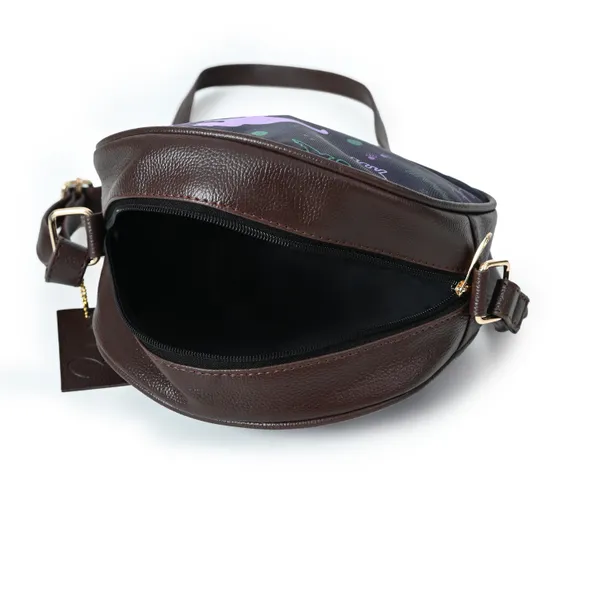Deep_Purple_Dino_Cross_Body_Bag_With_Zipper_Compartments