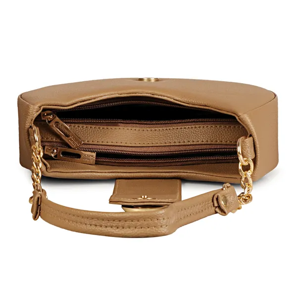 Camel_Brown_Half_Moon_Shape_Solid_Sling_Bag_With_Golden_Chain_Strap