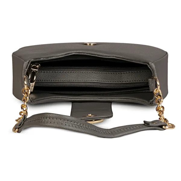 Grey_Half_Moon_Shape_Solid_Sling_Bag_With_Golden_Chain_Strap