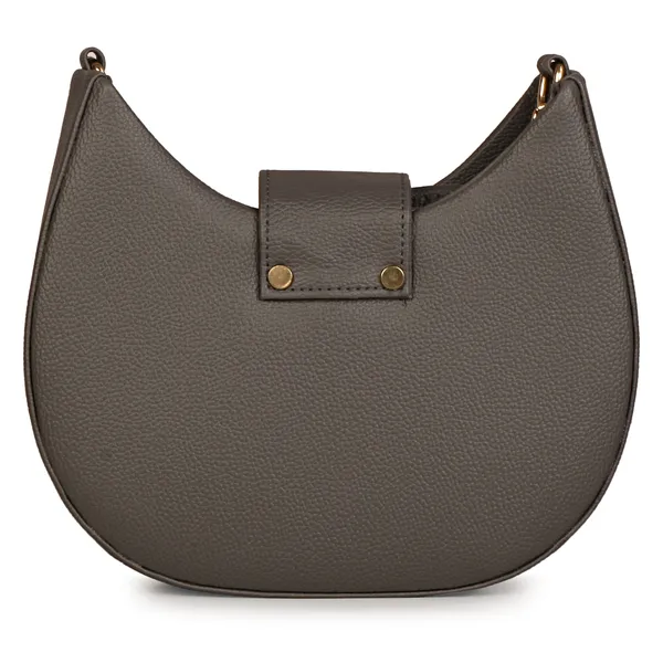 Grey_Half_Moon_Shape_Solid_Sling_Bag_With_Golden_Chain_Strap